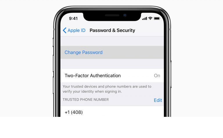 ios12 iphone x settings apple id password and security change password social card