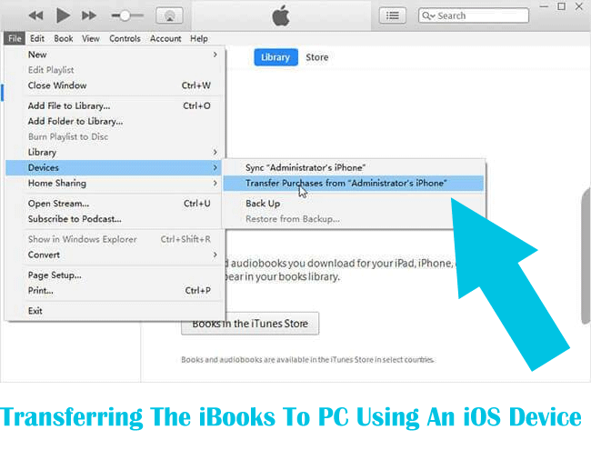 Transferring The iBooks To PC Using An iOS Device