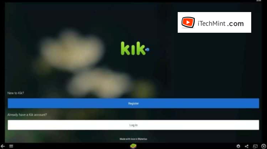 click on install for Kik for PC Download